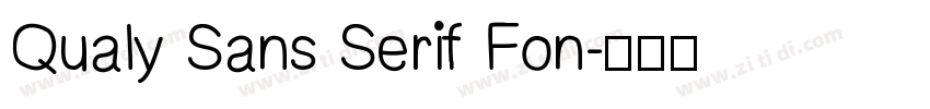 Qualy Sans Serif Fon字体转换